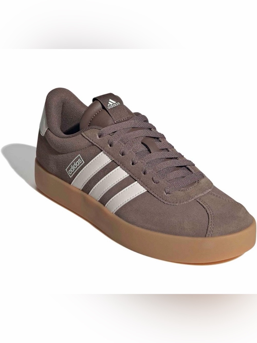 Adidas Women’s VL Court 3.0 Sneaker Brown Suede Casual Gum Sole Size 8.5